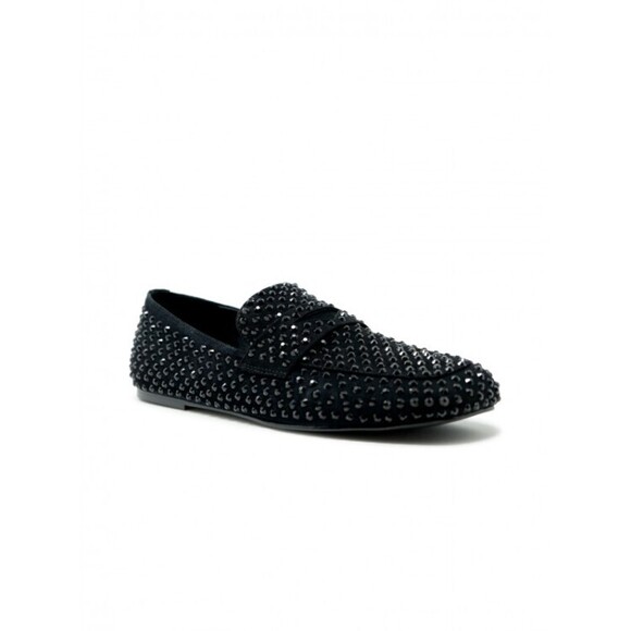 Elena Iachi R22 Black Leather/Glitter Loafer - NWT